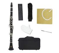 B Clarinetto piatto Ebanite 17 tasti con custodia Tracolle Accessori per strumenti a fiato Clarinetti