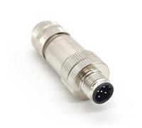 B Codificato M12 Connettore 5 Pin Maschio B Codice Plug Metal Shell Screw per cavo impermeabile