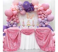 B-COOL Tovaglia con paillettes luminose, rettangolare, per feste, cene, banchetti, festival, matrimoni, anniversari, mostre, tavolo da dessert, 152,4 x 259,1 cm