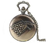 (B)Creative Wild Wolf Orologio da tasca vintage e da donna