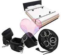 B-D-S-M Regolabile Durevole Nero Set, Nylon Letto Straight Binding Cinturina di Fissazione Classica, Porta Una Meravigliosa Esperienza nella Vita, Regalo di Coppia