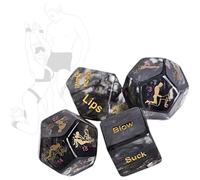 B-D-S-M Set di 4 Dadi Dice Face Style Gioco Divertente Gioco Romantico, Colore Nero o Luminoso