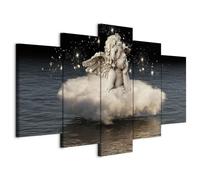 B&D XXL - Quadro Angelo 100x50 cm 5 Pezzi - Stampa su Tela Canvas con Struttura - Quadri Componibili Moderni Soggiorno Grandi - Murale Arte Decorazioni da Parete Decori - Astratto h-C-0214-b-m