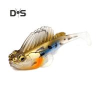 (B) Esca morbida Mudskipper da 7,5 cm/14 g con amo affilato, coda a pagaia, esca artificiale bionica