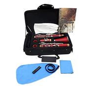 B Flat Clarinet con 17 Chiave, Design Squisito, Tasti Cupronickel, di Stoffa di Pulizia della Vezzatura Reed, Strumento ABS per Appassionati di Musica (BLACK) (BLUE) (blu scuro) (PURPLE) (rosso