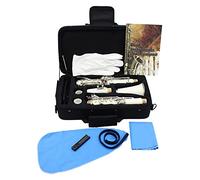 B Flat Clarinet con 17 Chiave, Design Squisito, Tasti Cupronickel, di Stoffa di Pulizia della Vezzatura Reed, Strumento ABS per Appassionati di Musica (BLACK) (BLUE) (blu scuro) (PURPLE) (rosso