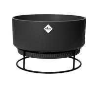 B.For Studio Vaso Di Fiori Ø 30 Cm Nero Con Supporto Ciotola Per Piante