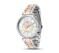 B&G Belle - Orologio Donna Silver Oro Rosa con Fiori (R3853302506)