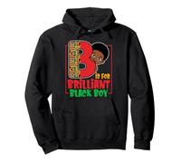 B Is for Brilliant Black Boy Positive Affirmation Felpa con Cappuccio