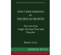 B.J. Levy Nine Verse Sermons by Nicholas Bozon (Tascabile)
