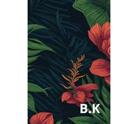 B.K Initials: Lined Notebook with Personalized Name Initials