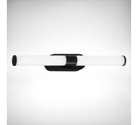 B.K.Licht - Lampada a specchio LED per il bagno con luce bianca neutra, lampada a specchio IP44 resistente agli spruzzi d'acqua per il bagno, luce da parete LED, applique LED, 7W, 40 cm, nero