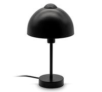 B.K.Licht Lampada comodino, attacco per lampadina E14 max. 25 W non inclusa, altezza 32cm, lampada da tavolo con interruttore sul cavo, nero opaco