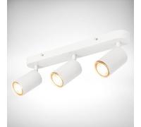 B.K.Licht - Lampada da soffitto orientabile, plafoniera GU10, lampada a 3 luci, lampada per soggiorno, lampada per camera da letto, lampada per cucina, lunghezza 39 cm, bianco