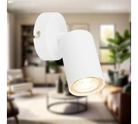 B.K.Licht - Lampada LED interna EEK A orientabile, 3000 K bianco caldo, 2 W, 450 lumen, ca. 50.000 ore di luce, lampada lettura, soggiorno, lampada, applique, cucina, 8x15,5 cm,