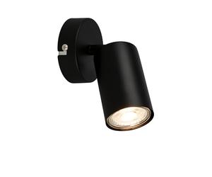 B.K.Licht - Lampada LED interna EEK A orientabile, 3000 K bianco caldo, 2 W, 450 lumen, ca. 50.000h di luce, lampada lettura, soggiorno, lampada, applique, cucina, 8x15,5 cm, nero