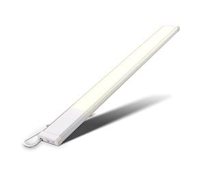 B.K.Licht - Lampada sottopensile cucina LED con interruttore on/off, luce bianca calda, cavo di collegamento incluso, lampada sottopensile, lampada led sottopensile, 57,5x4,9x1,3 cm, bianco-argento