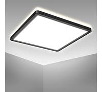 B.K.Licht - Pannello LED a luce indiretta, piatto, luce bianca neutra, pannello LED soffitto, pannelli led, pannelli led soffitto, pannelli luminosi LED, luce pannello led, 29,3x29,3x2,8 cm, nero