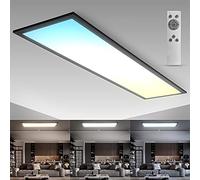 B.K.Licht Pannello LED, lunga 1m, Dimmerabile, Luce calda, neutra, fredda CCT, Telecomando incluso, 24W, 2.200Lm, timer, Luce notturna, 1000x250x65 mm
