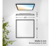 B.K. Licht Pannello LED Shallow Remote CCT, 42 x 42 cm, nero, retroilluminazione B.K. Licht