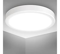 B.K.Licht Plafoniera LED 18W, luce bianca neutra 4.000K, diametro 28 cm, 2.000 Lm, Lampada da soffitto bianca