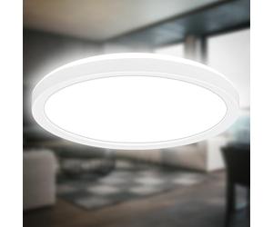 B.K.Licht - Plafoniera LED a luce indiretta, spessore 3cm, luce bianca neutra, lampada LED, plafoniera LED, lampada da soggiorno, pannello LED,lampada da cucina,illuminazione da soffitto,24x3cm,bianco