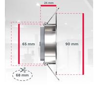 B.K.Licht - Set di 12 faretti LED da incasso 230V orientabili, piatti, luce bianca calda, faretti incasso, faretti led interno incasso, faretto led incasso, 90 x 24 mm, nichel opaco