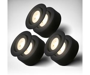 B.K.Licht - Set di 3 faretti LED da incasso 2 in 1, orientabili, luce bianca calda, piatto, faretto a soffitto, faretto LED 230 V, faretto da incasso, LED, dimensioni foro 68 mm, dimensioni foro 93 x