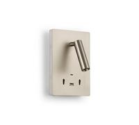 B·LED BARCELONA LED Applique da parete CLAUDI - 3W + 12W - 2700K - USB+USB-C