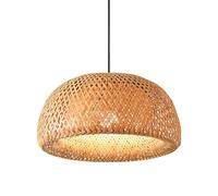 B·LED BARCELONA LED Lampada a Sospensione in Vimini “Hanna”, Paralume Artigianale in Fibre Naturali Ø45 cm, Altezza Regolabile, Boho Accogliente per Soggiorno, Cucina o Camera da Letto