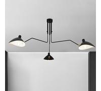B·LED BARCELONA LED Lampada da Soffitto Design “Muller” 3xE27 - Stile Industriale Vintage, Bracci Orientabili, Alluminio Nero, Paralumi Regolabili per Cucina Soggiorno Sala da Pranzo
