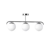 B·LED BARCELONA LED Lampada da soffitto tripla "Tali" con 3 sfere di vetro, 3 x E27, stile moderno e minimalista, illuminazione diffusa per soggiorno, sala da pranzo o camera da letto, 70 x 30 x 15 cm