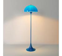 B·LED BARCELONA LED Lampada da terra design“PALM” con 3 x E27 per salotto, camera da letto e lettura | Stile nordico moderno, linee morbide ed eleganti, luce personalizzabile, Blu