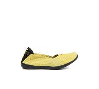 B M BERNIE MEV NEW YORK Ballerine da donna Rigged Fly - Scarpe leggere slip-on con soletta in memory foam e tomaia elastica, Giallo Shimmer, 40 EU