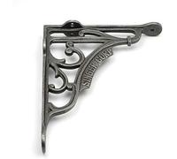 B&M - Coppia di staffe da parete Singer Corp in ferro antico, 15 x 15 cm
