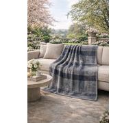 B O S A L O N I HOME Coperta Plaid 130x170 cm Morbida e Calda, Elegante per Divano e Letto, Fantasia Moderna, Lavabile, Arredo Casa e Ufficio - Antracite e Grigio Chiaro