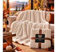 B O S A L O N I HOME Element King Plaid Collection - Plaid XXL 230x200 cm - Coperta Super Morbida in Microfibra Premium - Coperta da Divano e Letto (Sabbia Setosa)