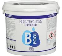 B POOL Dicloro 56% Diidrato Granulare. Cloro per Piscina Granulare ideale per sanitizzare l'acqua della tua piscina. Prodotto a scioglimento rapido con impatto minimo sul pH. Formato da 5 Kg