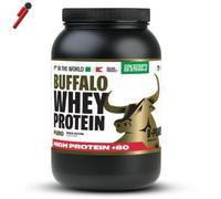 B-Power, Buffalo Whey Protein 80+ con Stevia, 1020 g Proteine del siero di latte