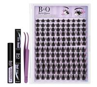 B&Q Lashes Extension Set di ciglia artificiali da 8 a 16 mm, spalline ultra sottili, stile romantico, perfetto per appuntamenti, uso quotidiano e occasioni romantiche