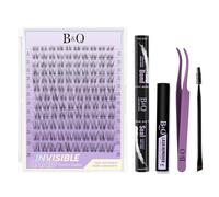 B&Q StealthBand Set di extension per ciglia 7 giorni di tenuta Manga Lash Cluster (Flora-style 8-16mix)