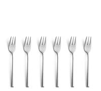 B&R VISTA - Set di 6 forchette da dolci, in acciaio INOX 18/10, 6 pezzi, per 6 persone, lavabili in lavastoviglie, set di posate da torta per 6 persone