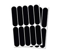 B REFLECTIVE Éco BASIC, (Pacco da 2) Kit 10 adesivi rifrangenti/riflettenti, Sicurezza e visibilità di notte, 7 x 1,8 cm, Nero