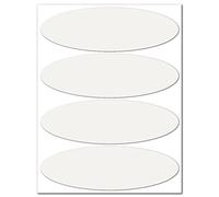 B REFLECTIVE Éco OVAL, Kit 4 adesivi rifrangenti/riflettenti, Sicurezza e visibilità di notte, Adesivo per Casco Moto/Motorino/Bicicletta/Passeggino/Giocatolli, 8,5 x 2,7 cm, Bianco