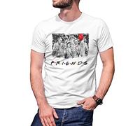 B&S Boutique Friends Horror Fun Boys Trending T-Shirt Maglietta Bianca per Uomo Size M