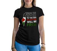 B&S Boutique from The River To The Sea Palestine Will Be Free Maglietta Donna Nera Size M