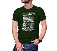 B&S Boutique Fuck You Tony And Ezekiel Meme Stylish Novelty Trending T-Shirt Verde Militare da Uomo Size M