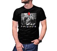 B&S Boutique Halloween Friends Inspired Horror Movie T-Shirt Maglietta per Uomo Nera Size L