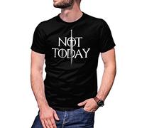 B&S Boutique Not Today Inspired by Arya Stark T-Shirt Maglietta per Uomo Nera Size L