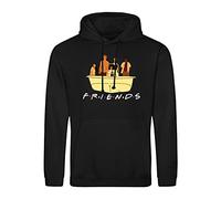 B&S Boutique Pogue Life Inspired by Friends TV Series Outer Banks Felpa con Cappuccio Unisex Nera Size S